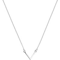Spero London Women's Sterling Silver Essential V Wishbone Necklace