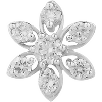Fine 14k Solid Gold Diamond Star Single Earring