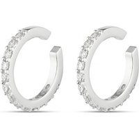 Cubic Zirconia Sterling Silver Ear Cuffs No Piercing - Pair