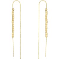 Sterling Silver Dorica Chain Bead Drop Earrings