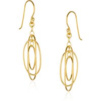 Nested Loop 3D Drop Earrings in Sterling Silver