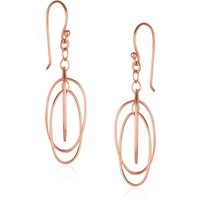 Nested Loop 3D Drop Earrings in Sterling Silver