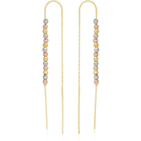Spero London Women's Sterling Silver Dorica Chain Bead Drop Earring