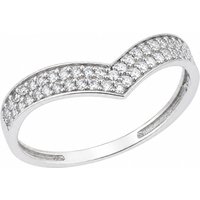 Sterling Silver Double Row Wishbone Ring