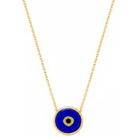 Sterling Silver Real Evil Eye Pendant Necklace