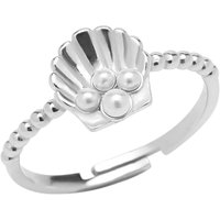 Scallop Shell Pearl Sterling Silver Ring