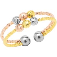 Sterling Silver Dorissa Double Layer Mix Color Ring