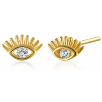Eye Stud Earrings Sterling Silver