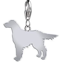 Irish Setter Silhouette Silver Charm