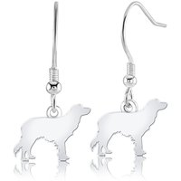 Kooikerhondje Silhouette Silver Earrings