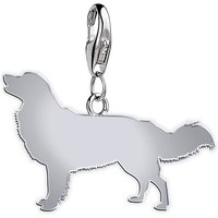Nova Scotia Duck Tolling Retriever Silhouette Silver Charm