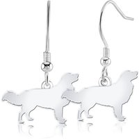 Nova Scotia Duck Tolling Retriever Silhouette Silver Earrings