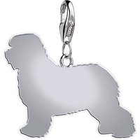 Old English Sheepdog Silhouette Silver Charm