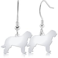 Otterhound Silhouette Silver Earrings
