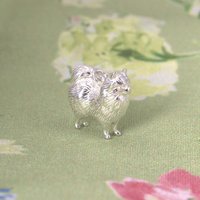 Pomeranian Silver Charm