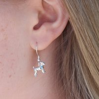 Schnauzer Silver Earrings
