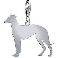 Sloughi Silhouette Silver Charm
