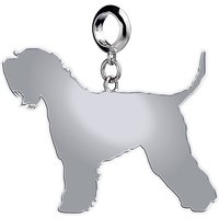 Soft Coated Wheaten Terrier Silhouette Silver Charm