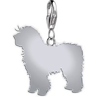 Spanish Water Dog Silhouette Silver Charm