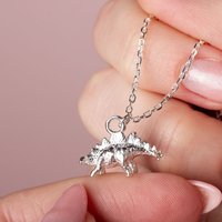 Stegosaurus Silver Necklace