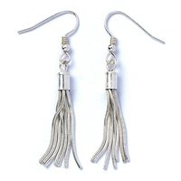 Sterling Silver Tassel Hook Earrings