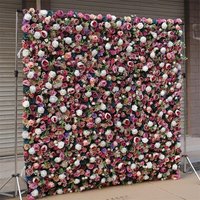 Aperturee Artificial Colorful Flower Wall Backdrop For Garden, 4 x 8 ft (1.2 x 2.4 m), 941 USD, artificial flower wall, S0D4864-S