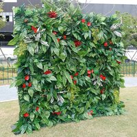 Aperturee 3D Green Jungle Artificial Flower Wall Backdrop Decor, 4 x 8 ft (1.2 x 2.4 m), 479 USD, artificial flower wall, S0D8283-S