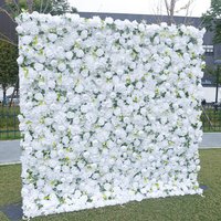 Aperturee Elegant Romantic White Flower Wall For Wedding, 4 x 8 ft (1.2 x 2.4 m), 730 USD, artificial flower wall, S0D8752-S