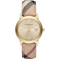 Burberry BU9026 The City Champagne Dial Check Strap Women's Watch