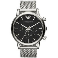 Emporio Armani AR1808 46mm Classic Chronograph Black Dial Men's Watch