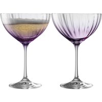 Galway Crystal Erne Cocktail/Champagne Saucer Set of 2 in Amethyst image 5