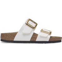 BIRKENSTOCK ARIZONA SYDNEY LUXE BUCKLE WHITE BIRKO-FLOR PATENT - Ciabatta White