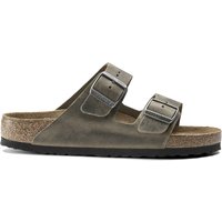 BIRKENSTOCK ARIZONA LEATHER SOFT FOOTBED KHAKI - Ciabatta Khaki