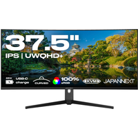 JAPANNEXT Écran PC Incurvé 375 UWQHD Dalle IPS USBC charge 65W