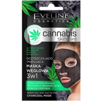 Tiefenreinigende und mattierende Holzkohlemaske 3in1
