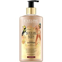 Goldener Body Shimmer mit Glitzerpartikeln