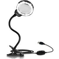 Loeplamp vergrootglas met LED verlichting en tafelklem