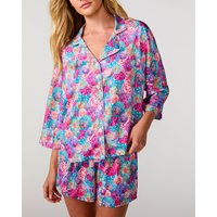 Disco Queen Silky 3/4 Sleeve PJ Short Set L
