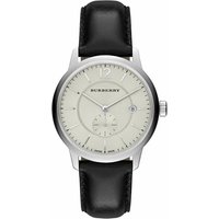 Burberry BU10000 Classic Round Beige Dial Black Leather Men's Watch