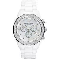 Emporio Armani AR1456 Ceramica Crystal White Ladies Watch