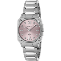 Gucci YA166501 G-Flat Pink Dial Ladies Watch
