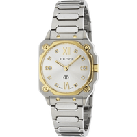 Gucci YA166503 G-Flat Silver Dial Ladies Watch