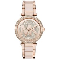 Michael Kors MK6176 Parker Crystal Pave Logo Dial Ladies 39mm Watch