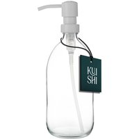 Distributeur de savon transparent avec pompe en acier inoxydable