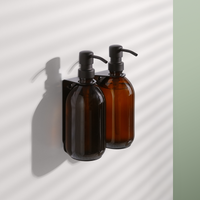 Distributeurs de savon muraux doubles noirs