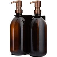 Distributeurs de savon muraux doubles noirs