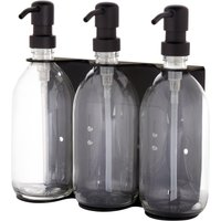 Black Triple Wall Mounted Soap Dispenser