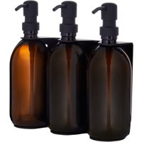 Black Triple Wall Mounted Soap Dispenser