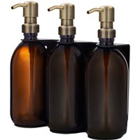 Distributeur de savon mural triple noir