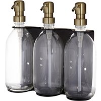 Distributeur de savon mural triple noir